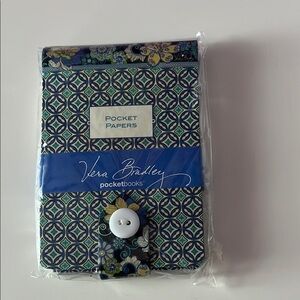 Vera Bradley Blue and Green Pocket Notepad